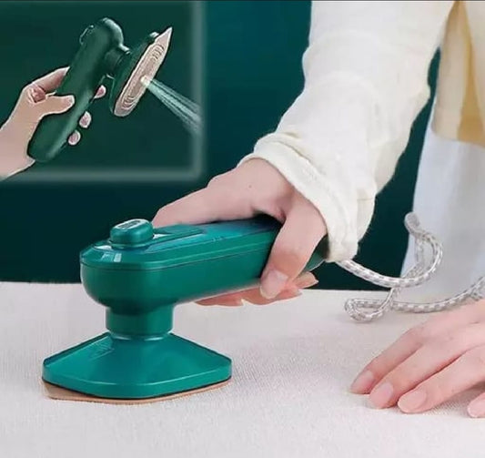 Portable Mini Electric Steam Iron - Handheld Garment Steamer 40W Ceramic Soleplate - Travel Friendly 80ml Tank